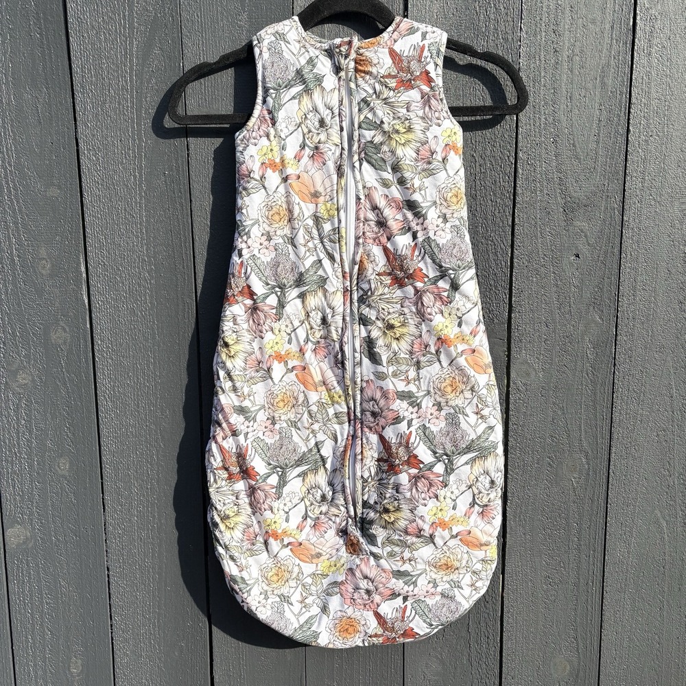 Snuggle Hunny Sleeping Bag Sack 2.5 TOG Baby 12-24 M Floral Quilt Organic Cotton
